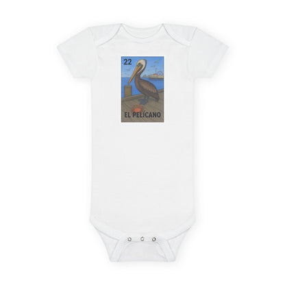 Pelican Lotería baby cotton onesie image 3