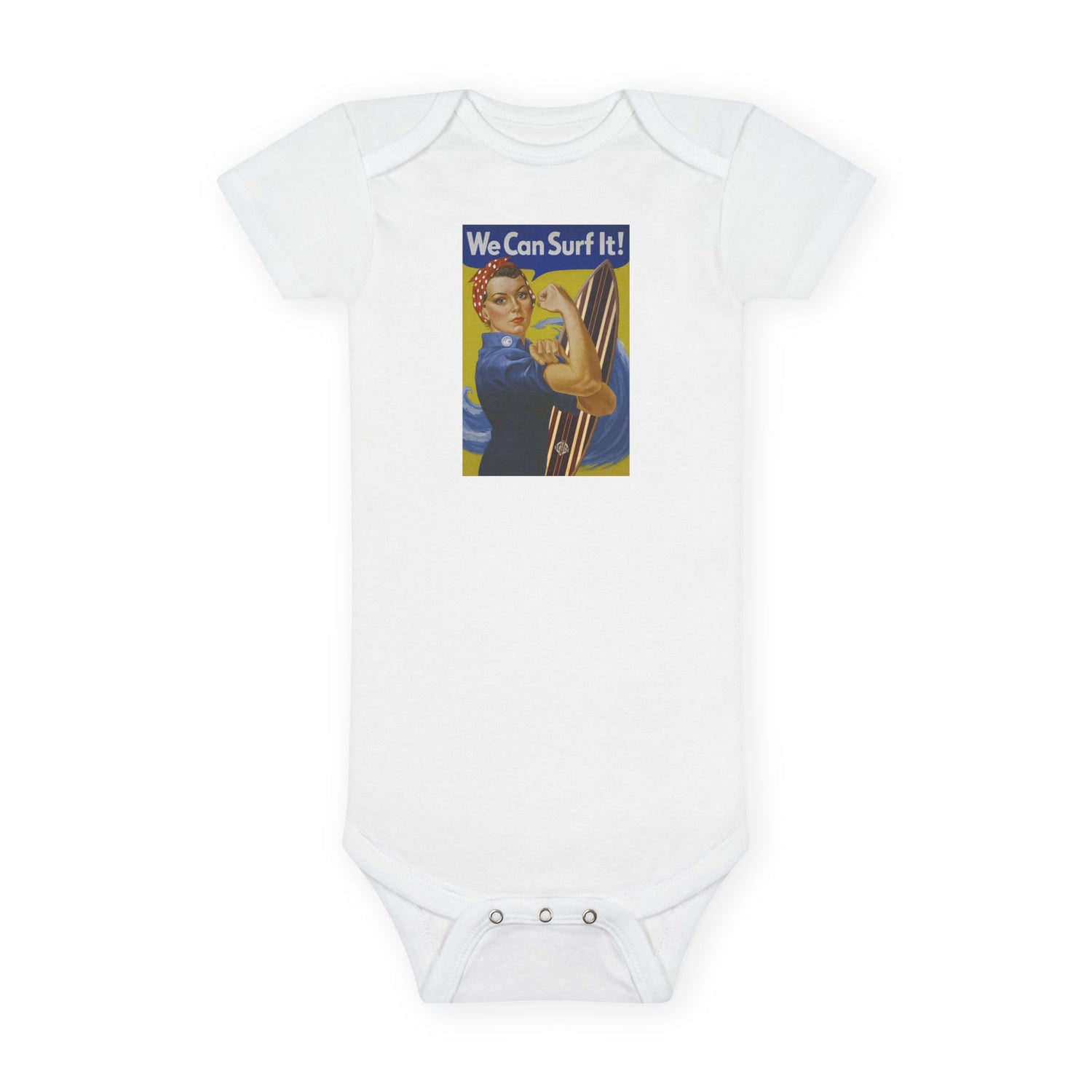 Rosie the Surfer baby cotton onesie image 3