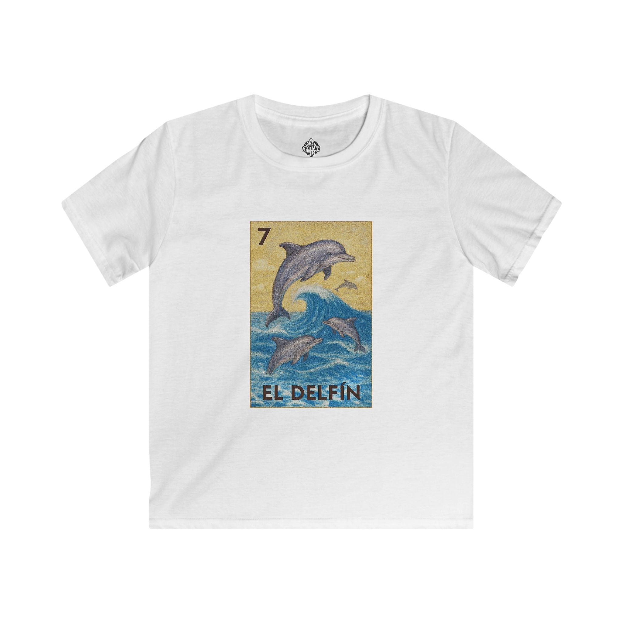 Dolphin Lotería Kids - Soft Style U.S. Cotton T-Shirt (El Delfín)