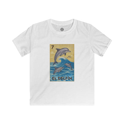 Dolphin Lotería Kids - Soft Style U.S. Cotton T-Shirt (El Delfín)
