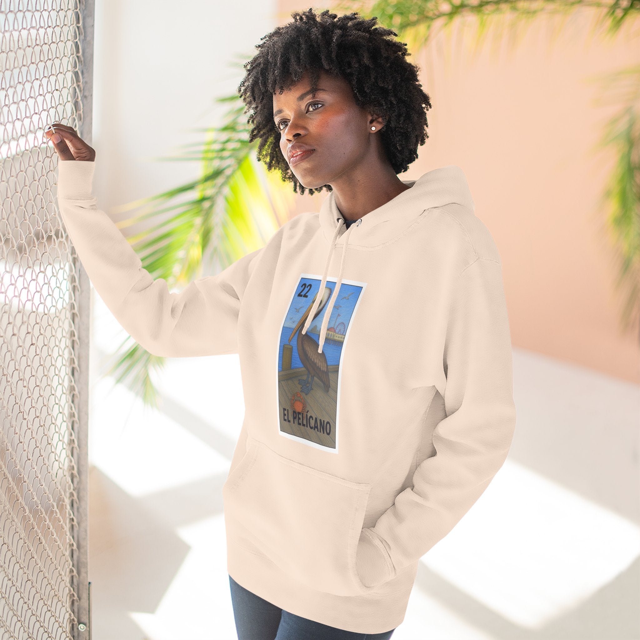 Pelican Lotería Fleece Hoodie (El Pelícano)