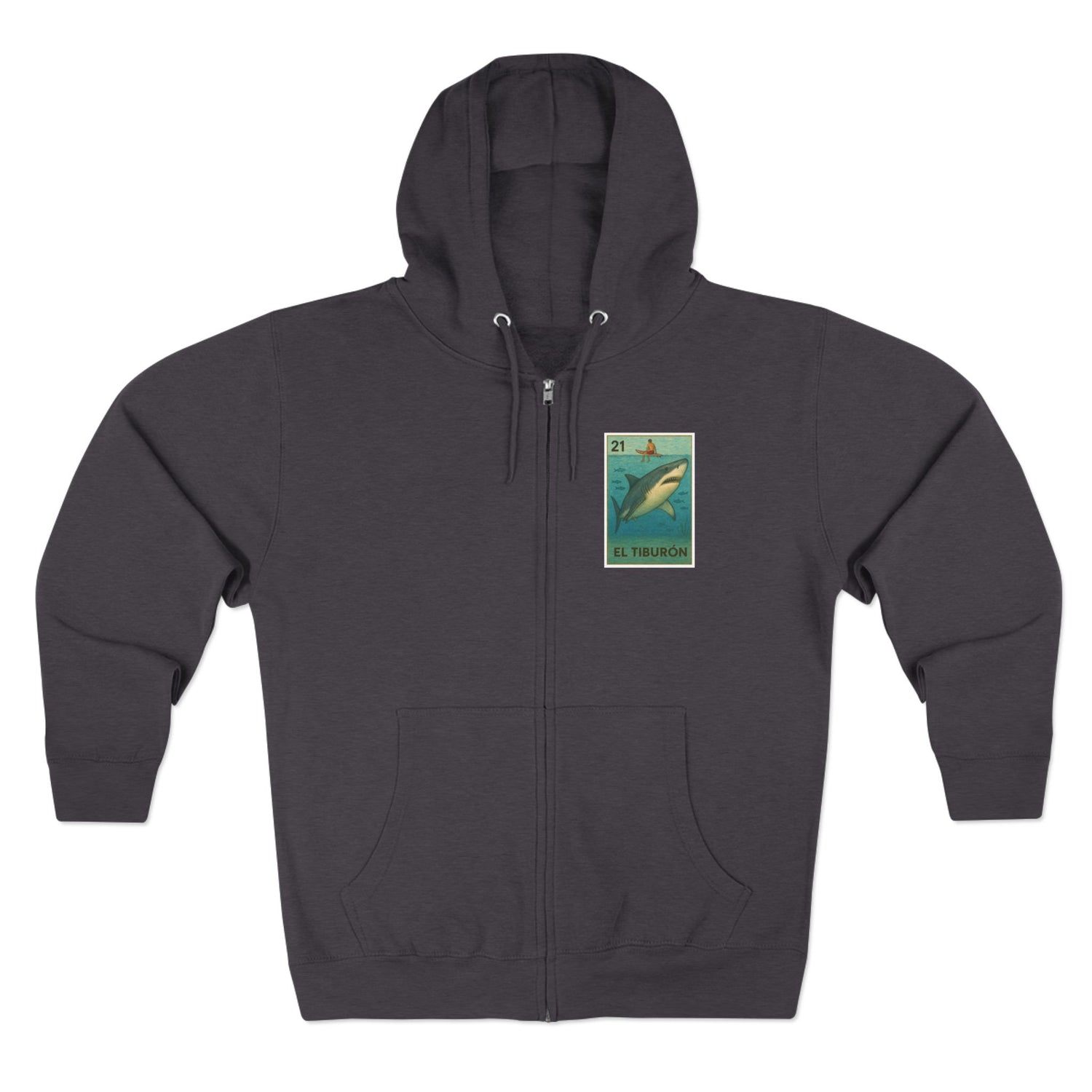 Shark Lotería zip fleece hoodie image 5