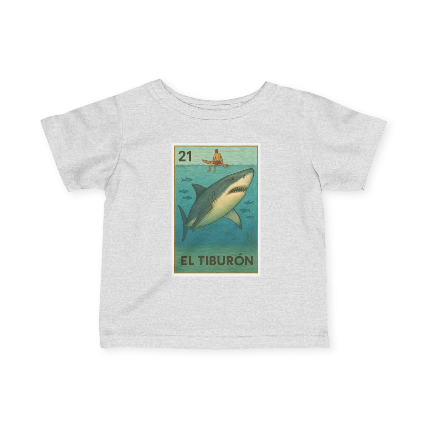 Shark Lotería infant cotton t-shirt image 5