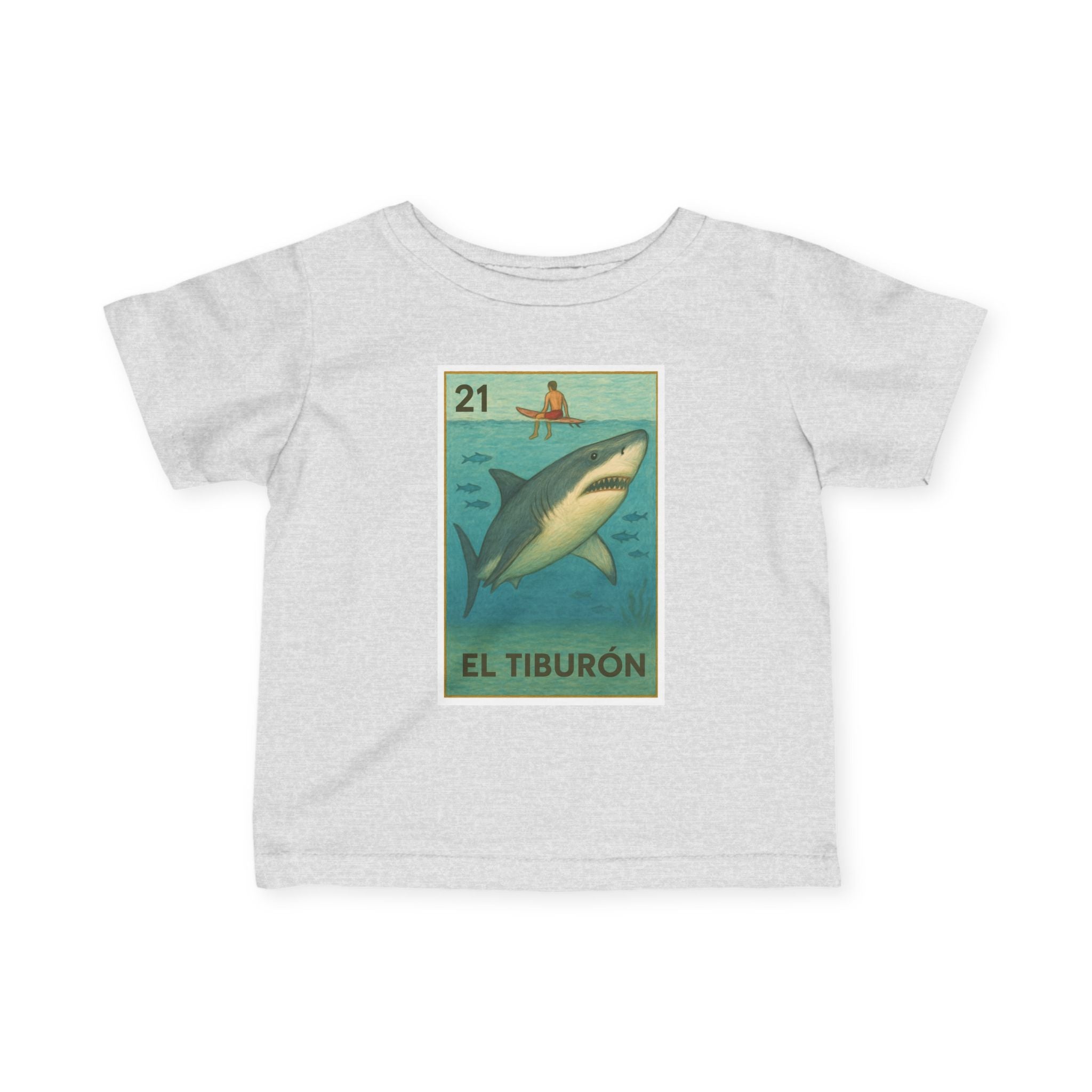 Shark Lotería infant cotton t-shirt image 5