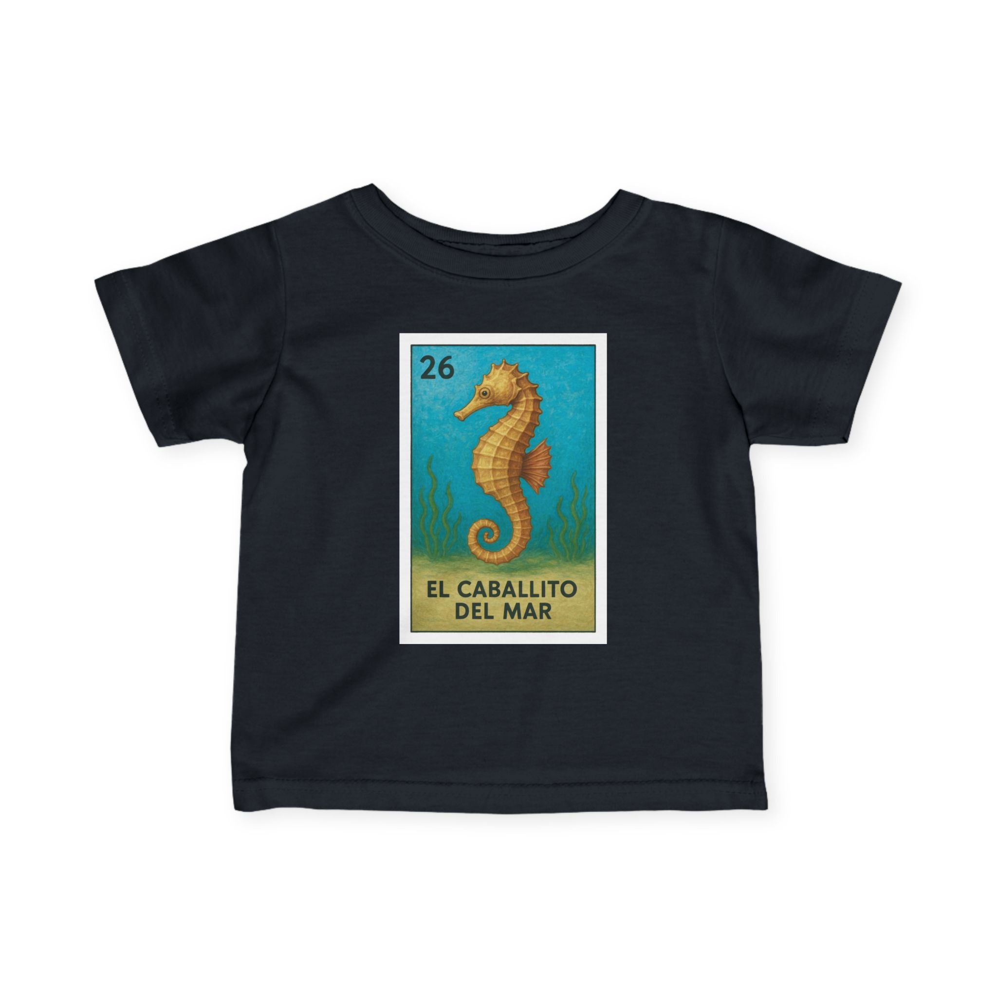 Seahorse Lotería infant cotton t-shirt image 3