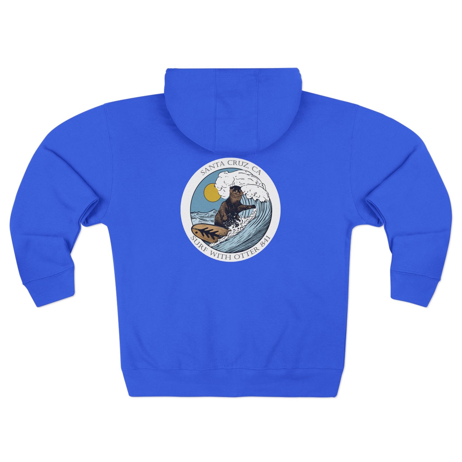 Surf with Otter 841 Zip Hoodie