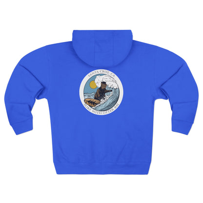 Surf with Otter 841 Zip Hoodie