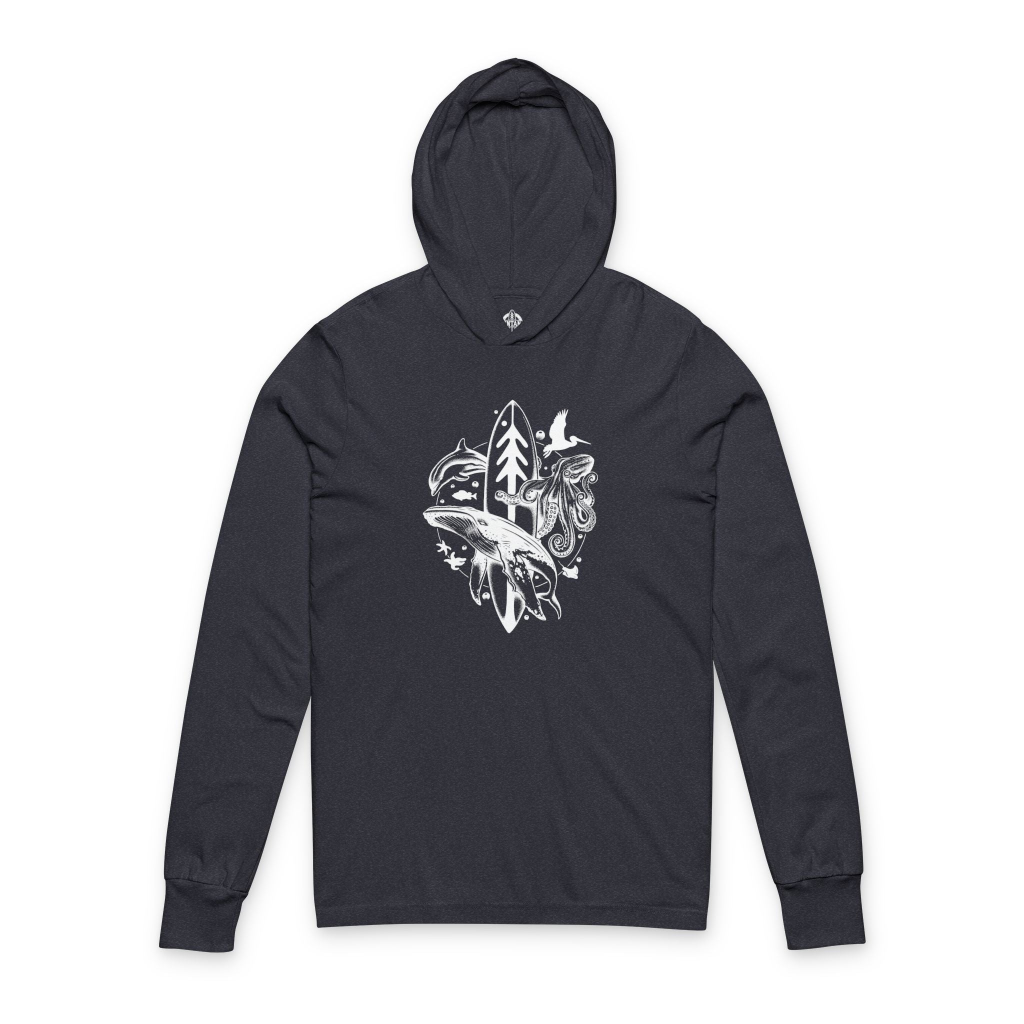 Ventana Monterey Bay by Thiago Bianchini cotton hooded long sleeve t-shirt image 1