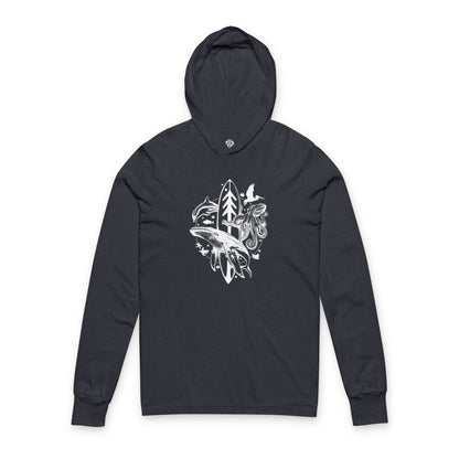 Ventana Monterey Bay by Thiago Bianchini cotton hooded long sleeve t-shirt image 1