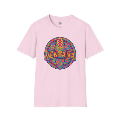 Ventana Psychedelic Treefish Logo - Soft Style U.S. Cotton T-Shirt