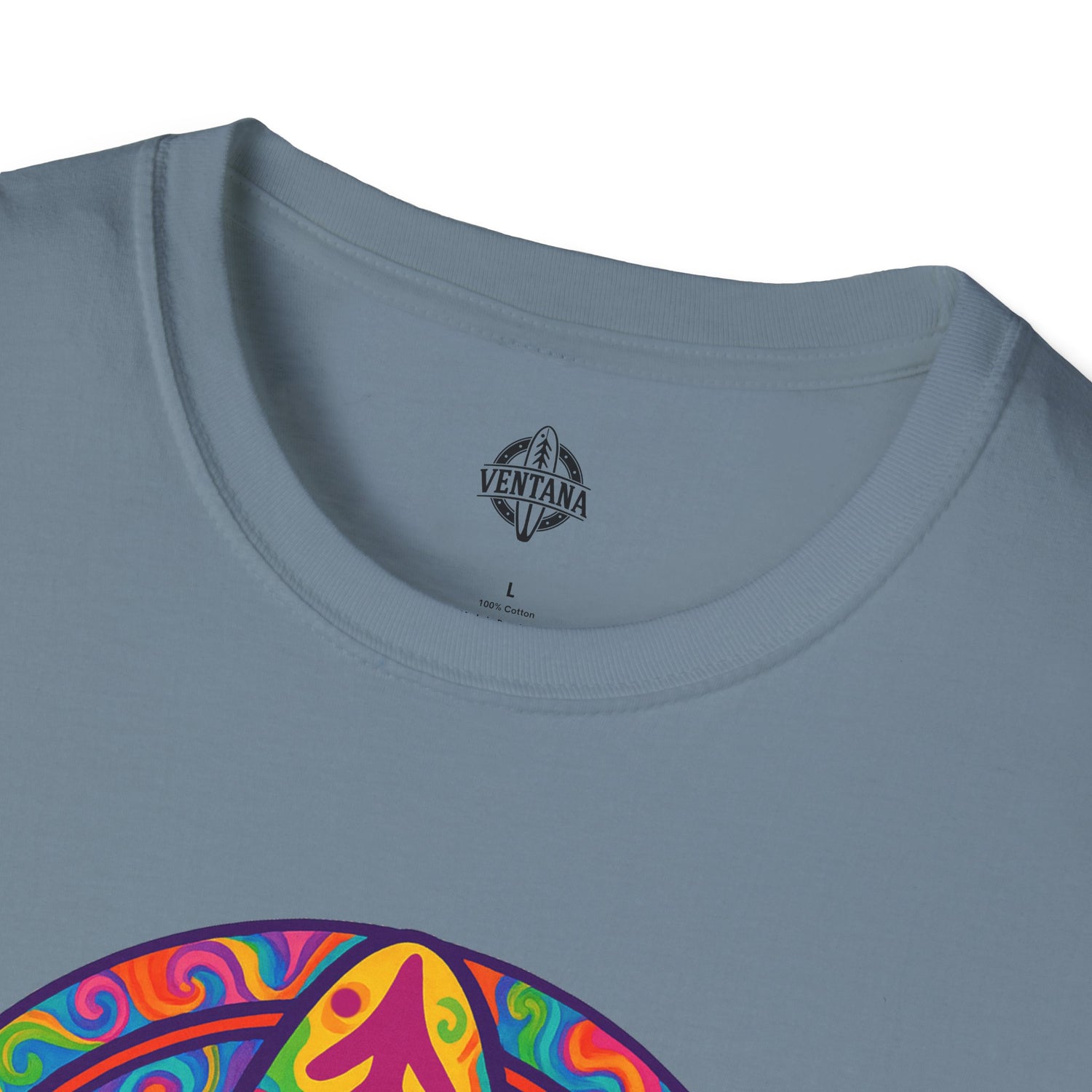 Ventana Psychedelic Treefish Logo - Soft Style U.S. Cotton T-Shirt