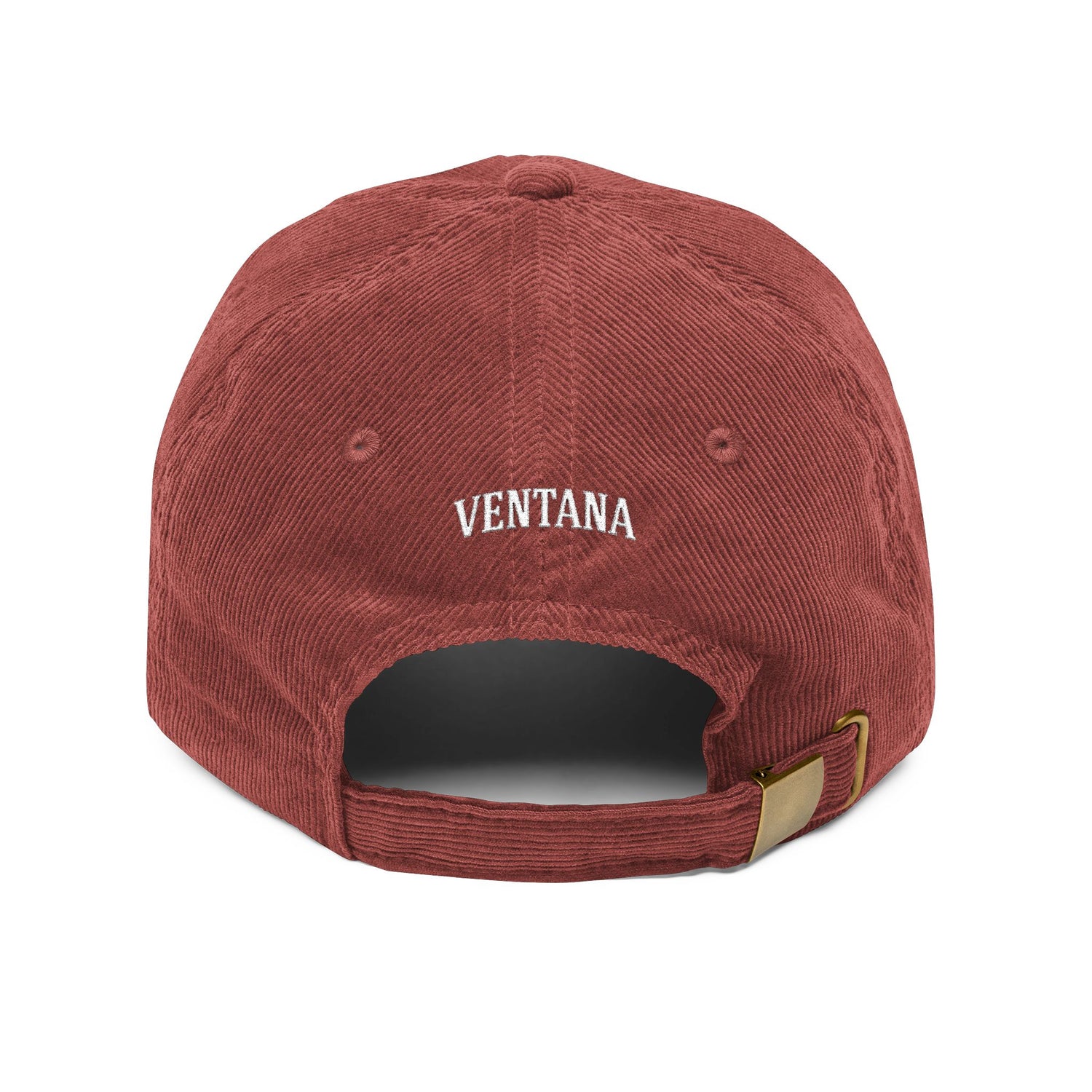 Ventana Three Board Embroidered Corduroy Cap - 100% Cotton