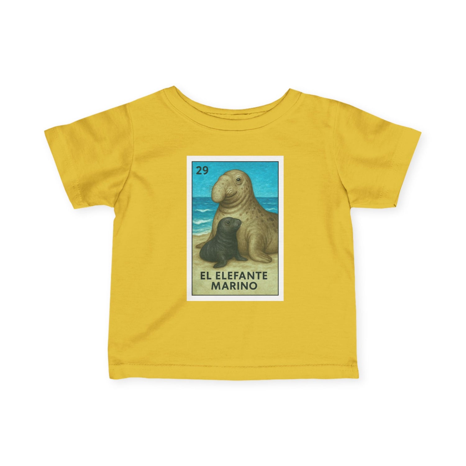 Elephant Seal Lotería infant cotton t-shirt image 7