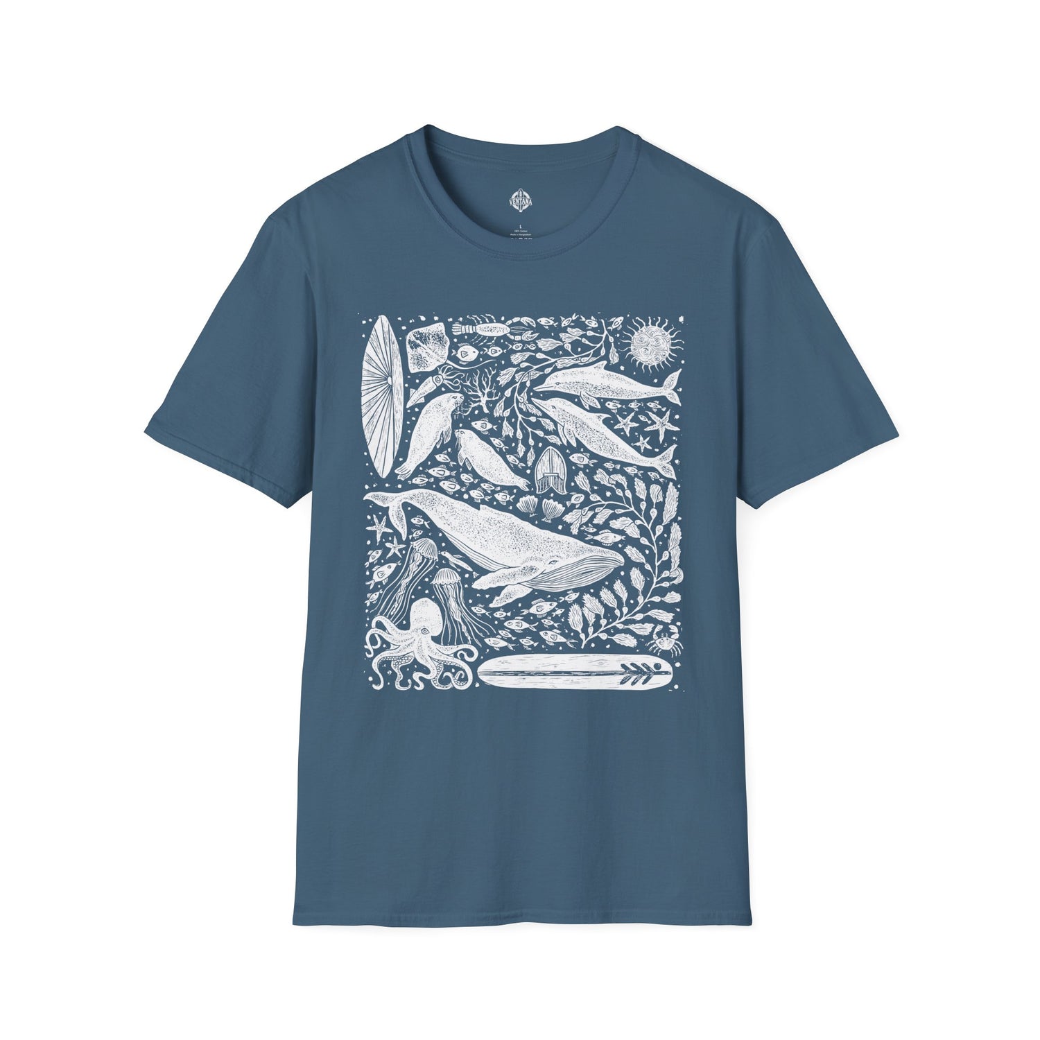 Ventana Marine Life by Lili Arnold cotton t-shirt image 11