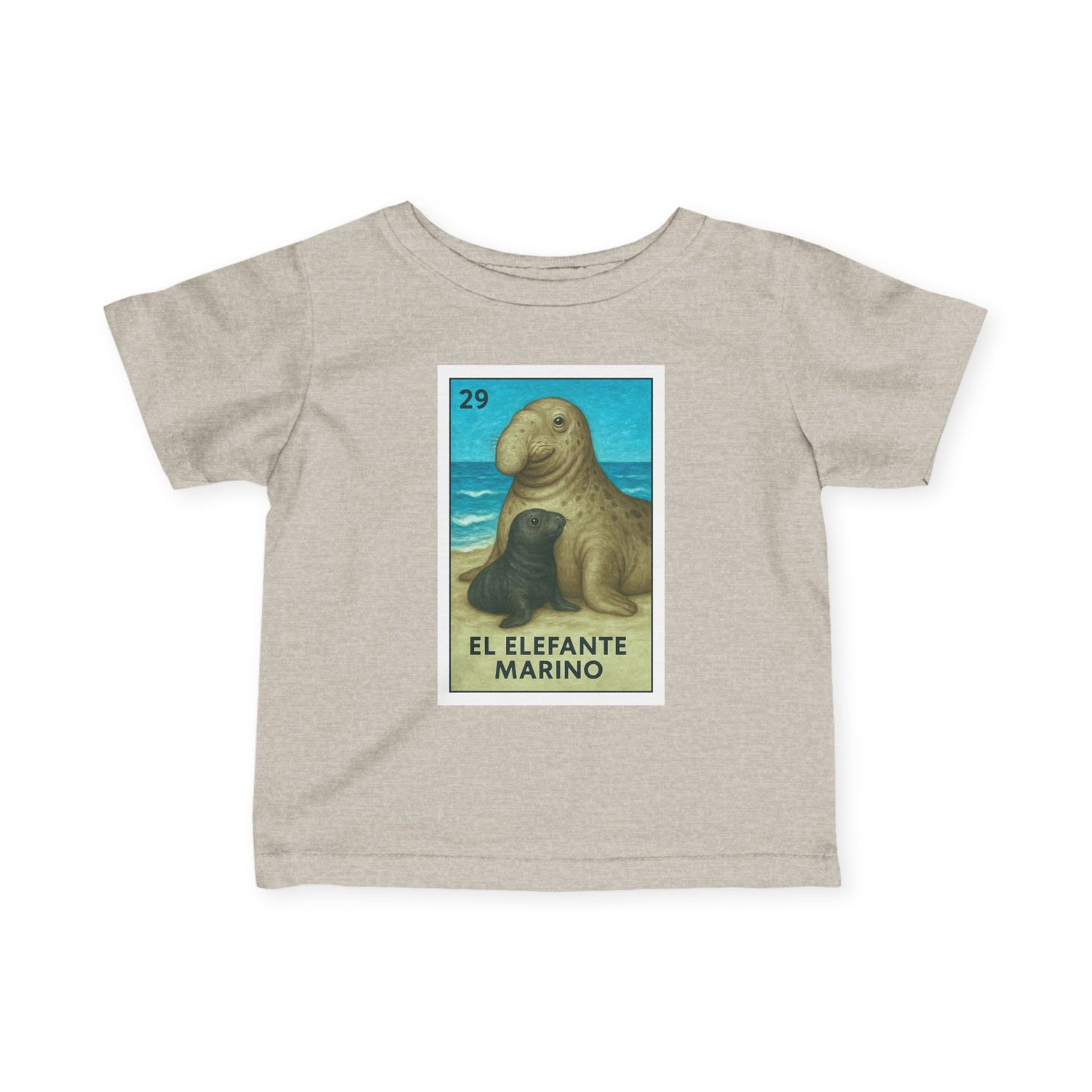 Elephant Seal Lotería infant cotton t-shirt image 4