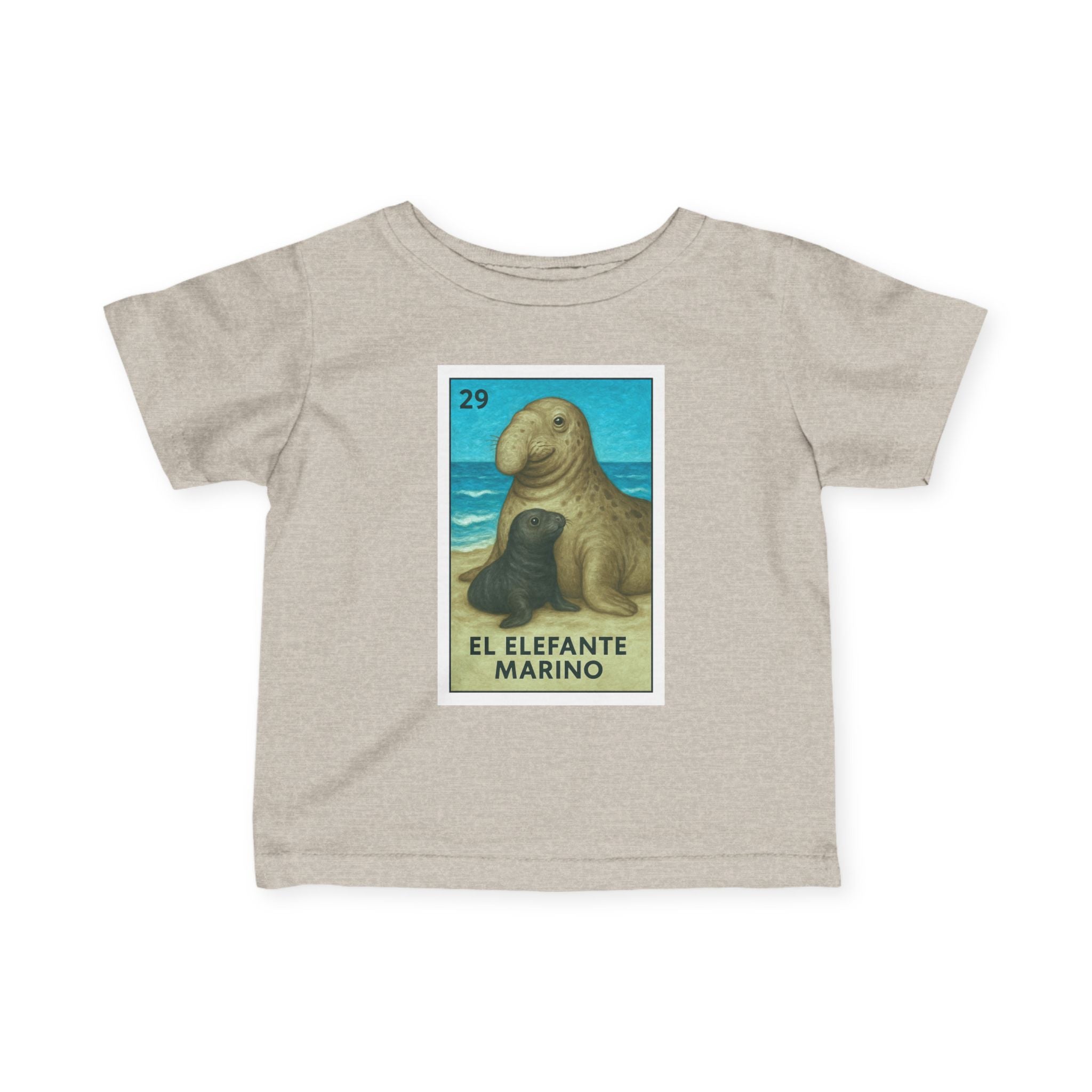 Elephant Seal Lotería infant cotton t-shirt image 4