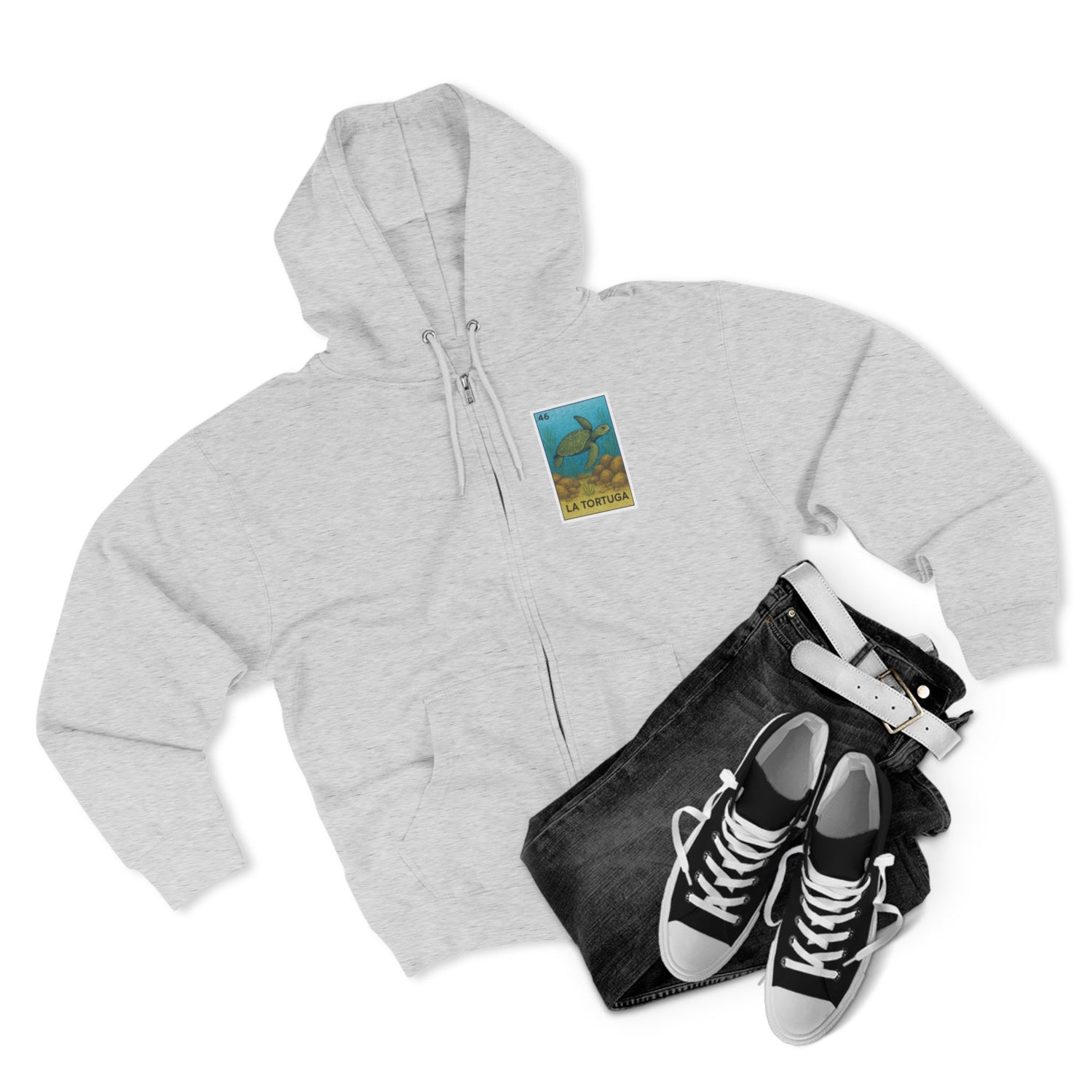 Turtle Lotería zip fleece hoodie image 8