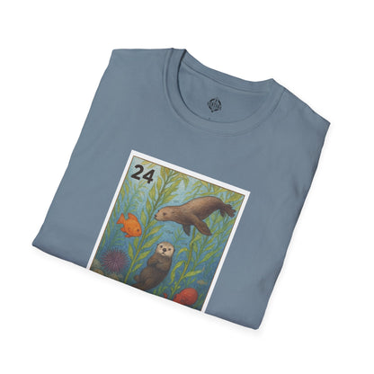 Kelp Forest Lotería Unisex - Soft Style U.S. Cotton T-Shirt (El Bosque de Algas)