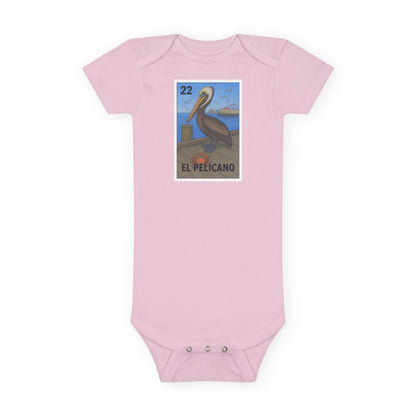 Pelican Lotería baby cotton onesie image 2