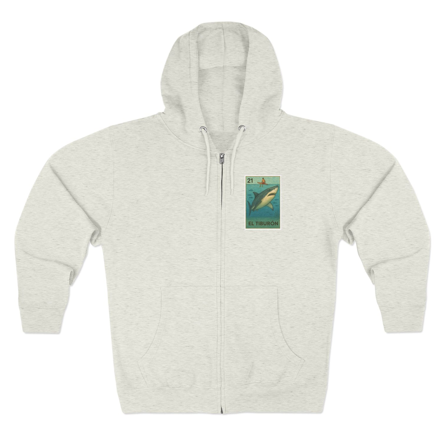 Shark Lotería zip fleece hoodie image 2