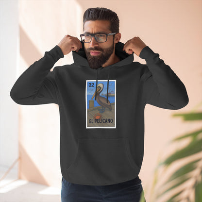 Pelican Lotería Fleece Hoodie (El Pelícano)
