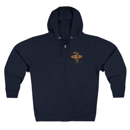 Surfing Grizzly Bear by Fabian Lavater zip fleece hoodie image 1
