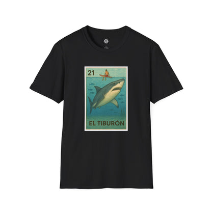 Shark Lotería cotton t-shirt image 5