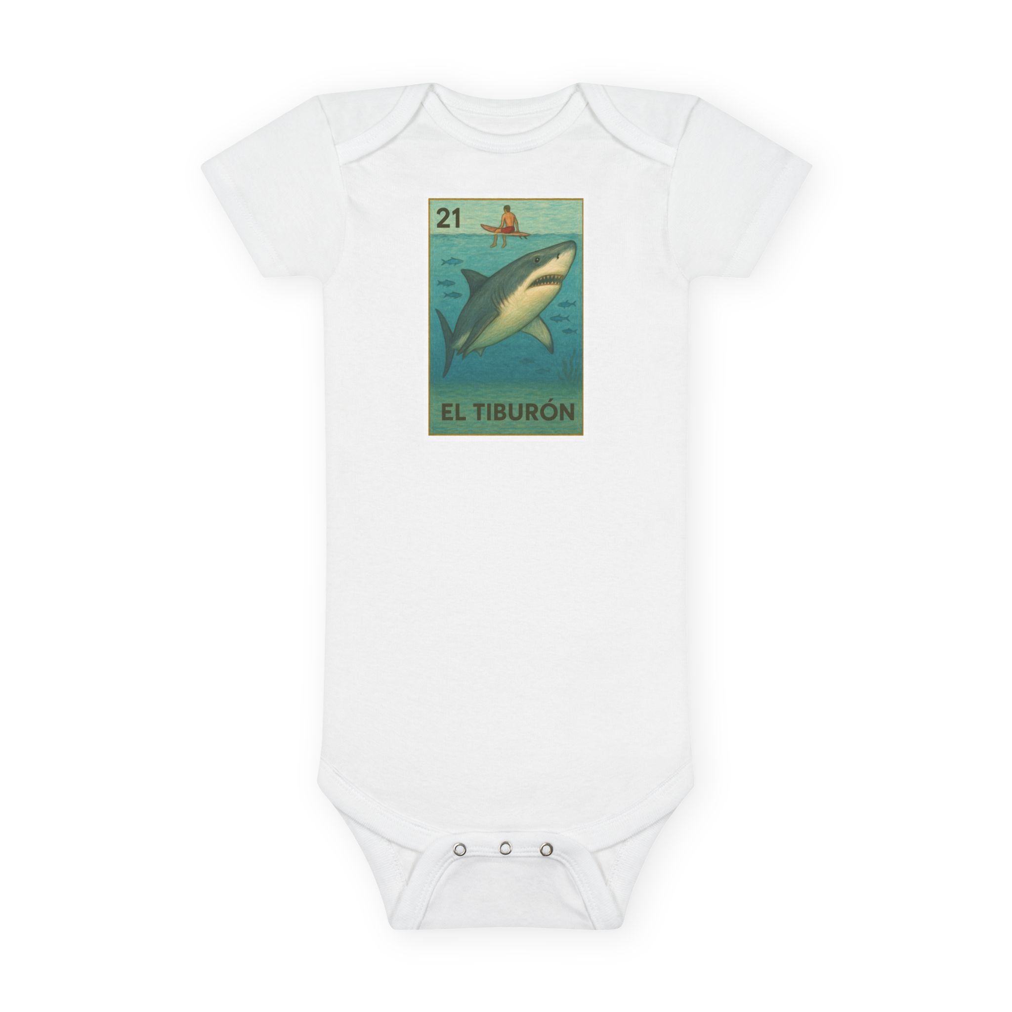 Kelp Forest Lotería baby cotton onesie image 3