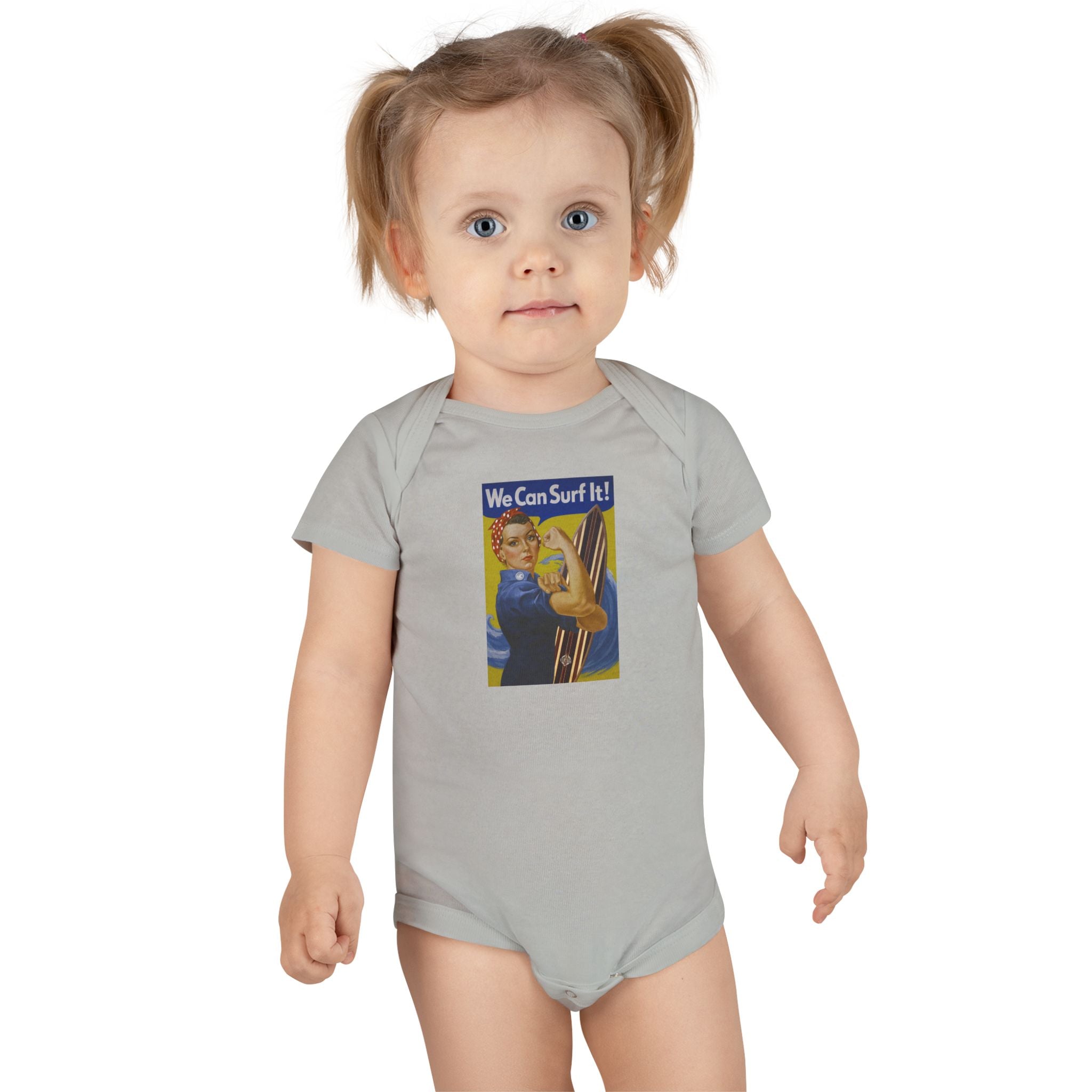 Rosie the Surfer baby cotton onesie image 10