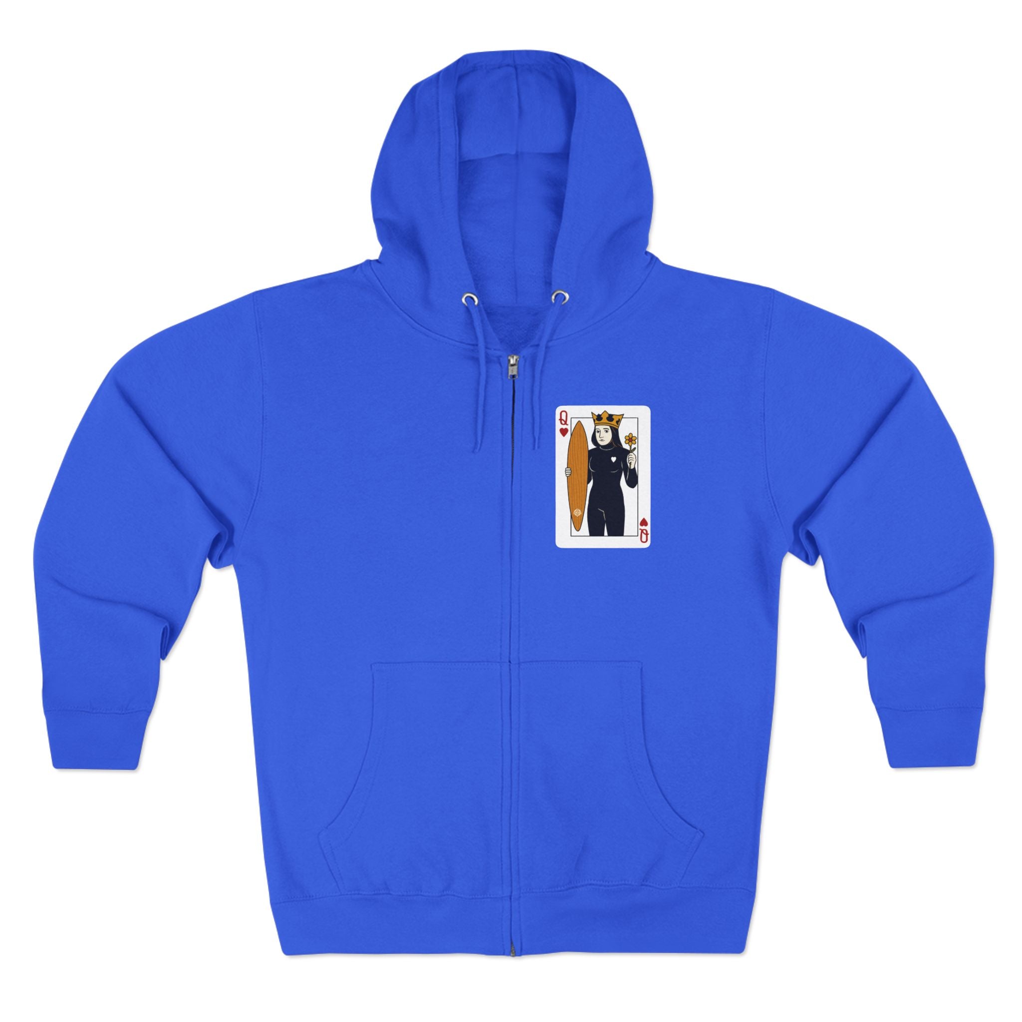 Queen of Hearts Surfer zip fleece hoodie image 6