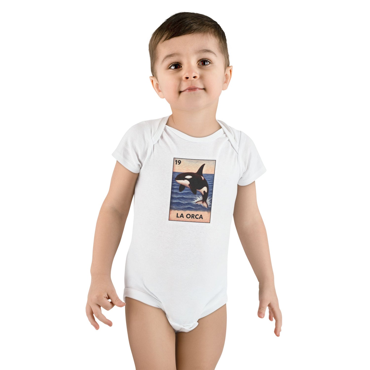 Orca Lotería baby cotton onesie image 6