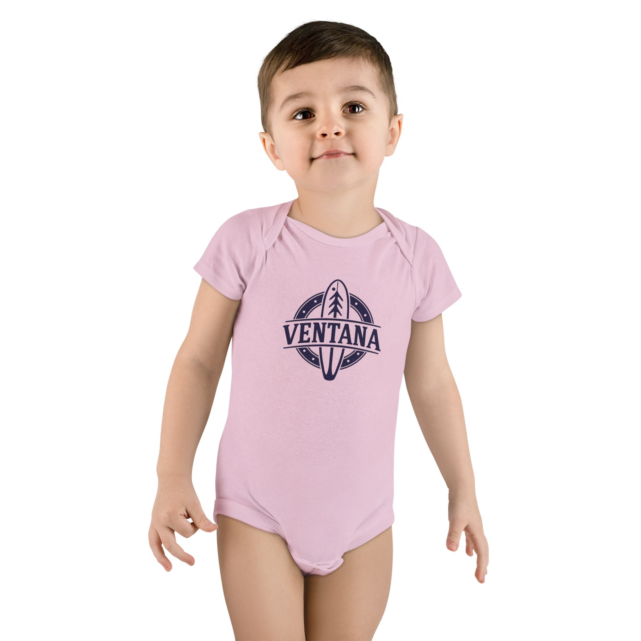 Ventana Psychedelic Treefish Logo baby cotton onesie image 15