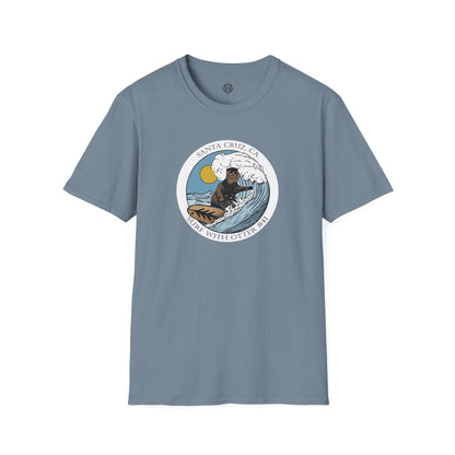 Surf with Otter 841 by Thiago Bianchini cotton t-shirt image 10