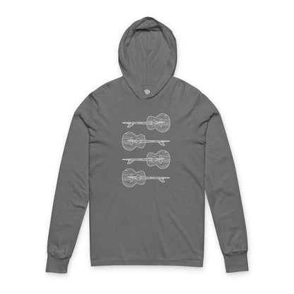 Ventana Santa Cruz Guitar Collab cotton hooded long sleeve t-shirt image 2