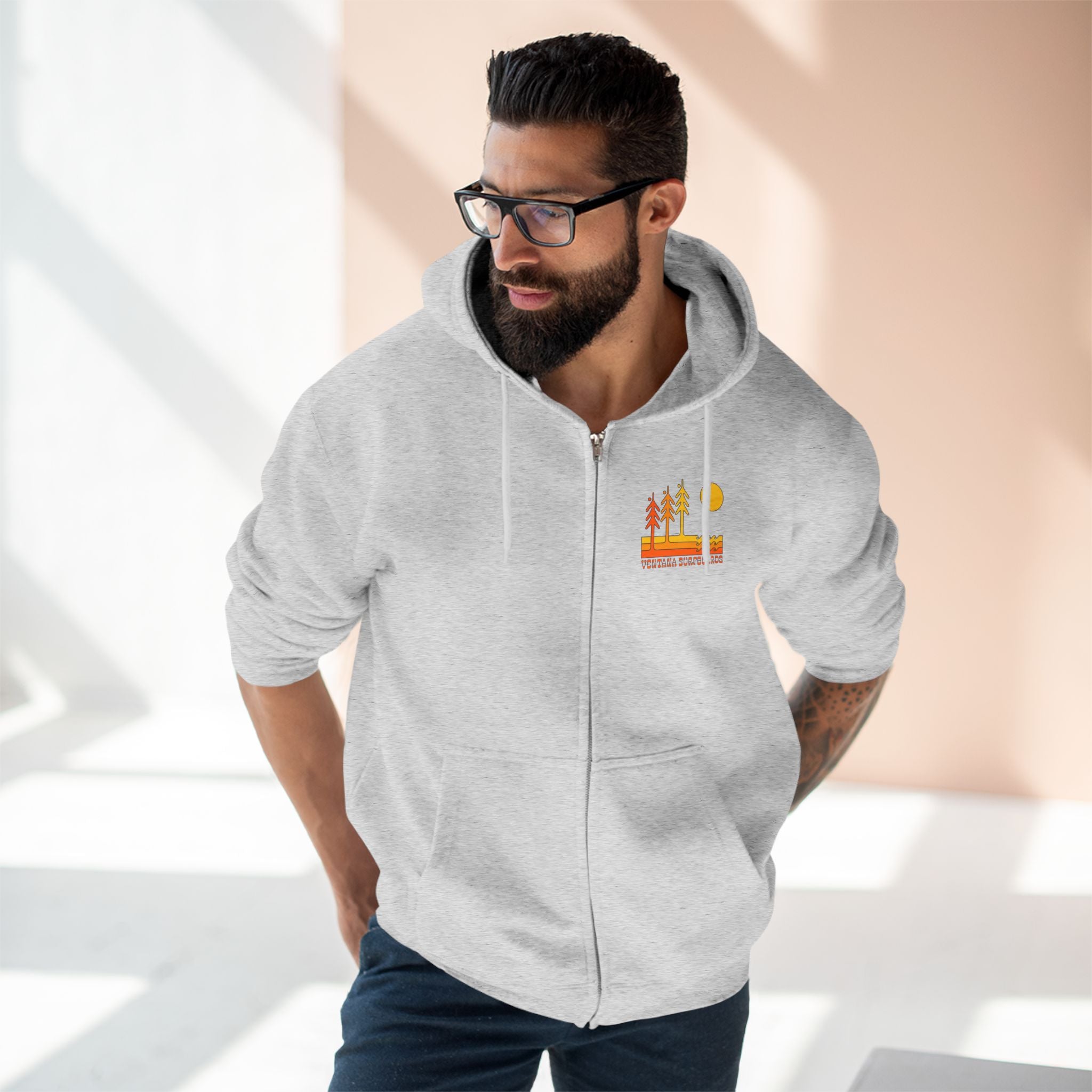 Ventana Circa 78 Unisex - Zip Cotton Blend Fleece Hoodie