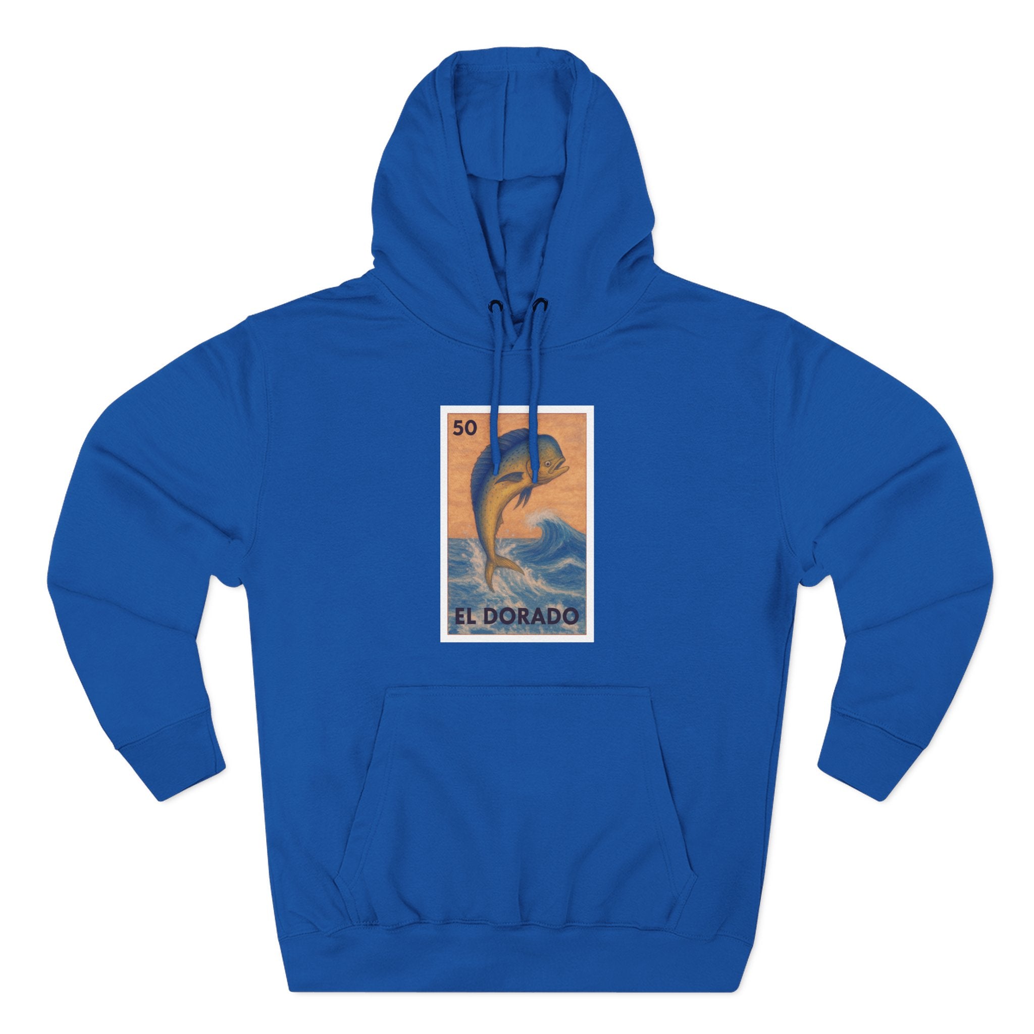 Dorado Lotería Unisex - Pull-Over Cotton Blend Fleece Hoodie (El Dorado)