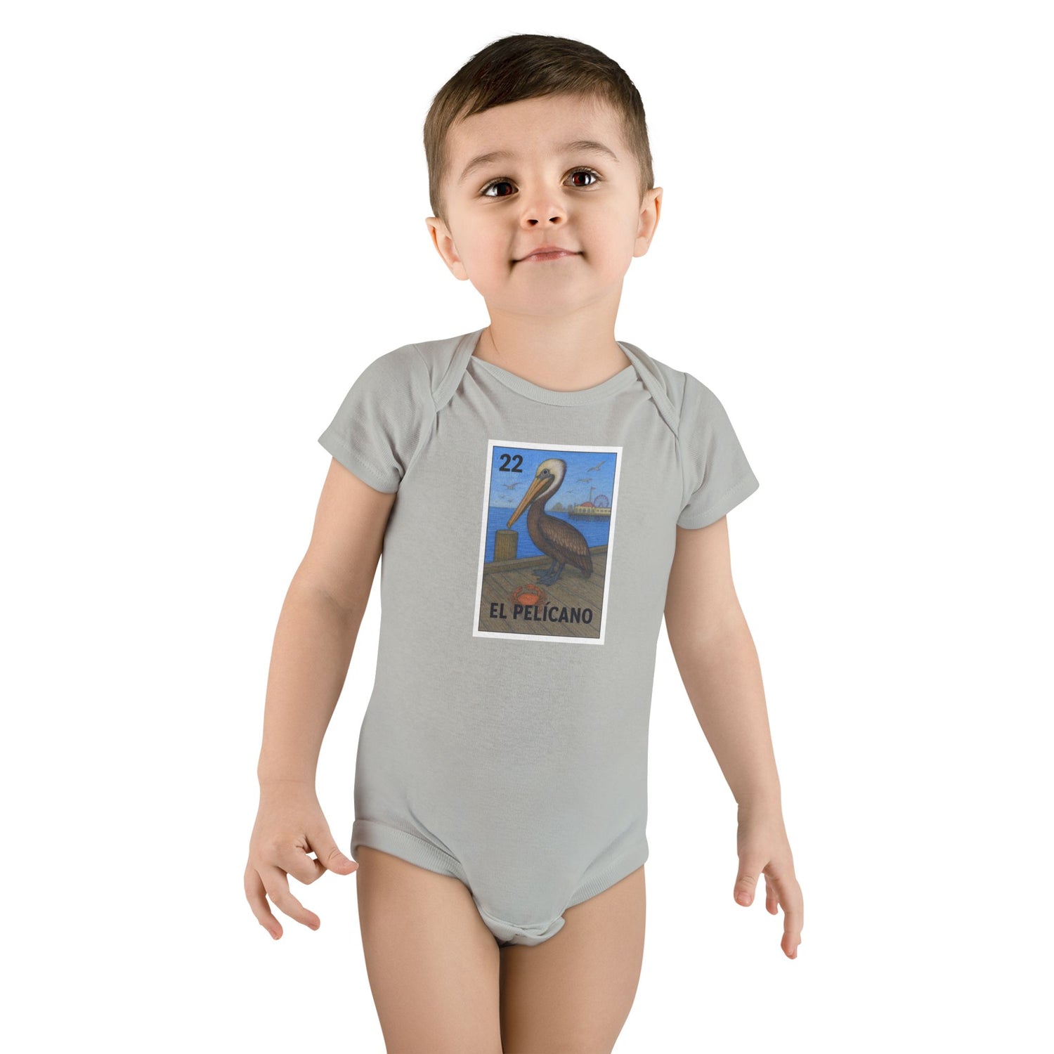 Pelican Lotería baby cotton onesie image 9