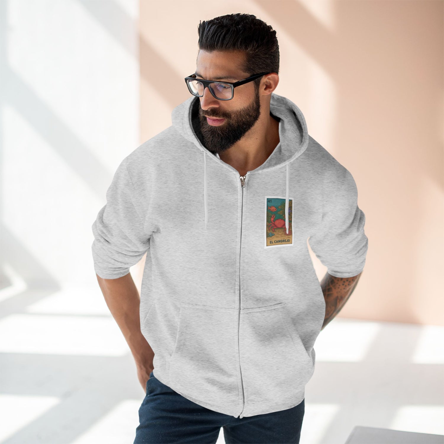 Crab Lotería zip fleece hoodie image 11