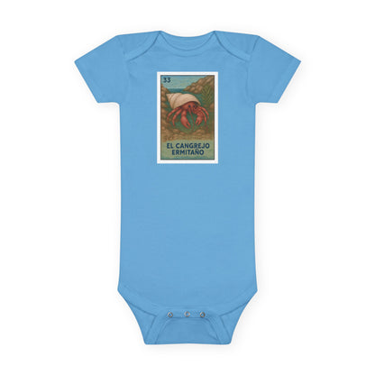 Hermit Crab Lotería baby cotton onesie image 1