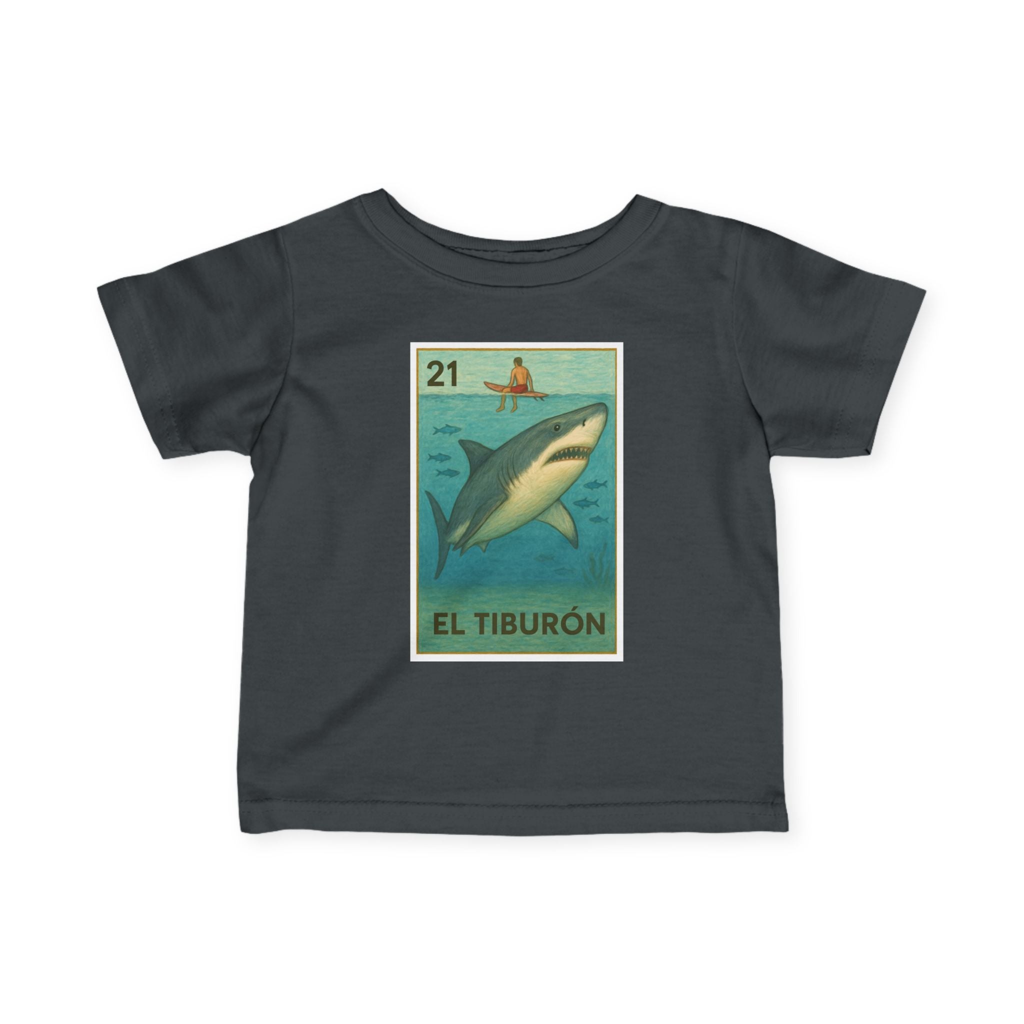 Shark Lotería infant cotton t-shirt image 11