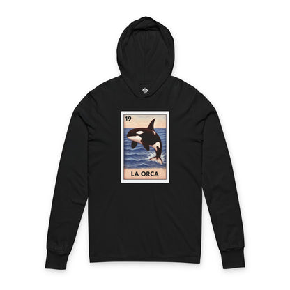 Orca Lotería cotton hooded long sleeve t-shirt image 3