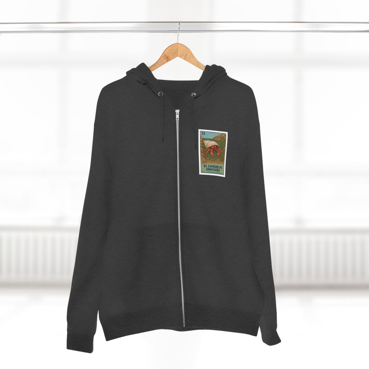 Hermit Crab Lotería zip fleece hoodie image 14