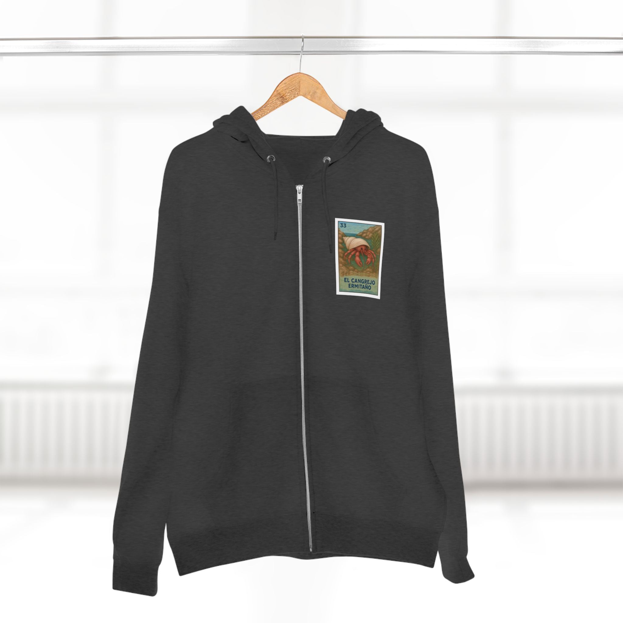 Hermit Crab Lotería zip fleece hoodie image 14
