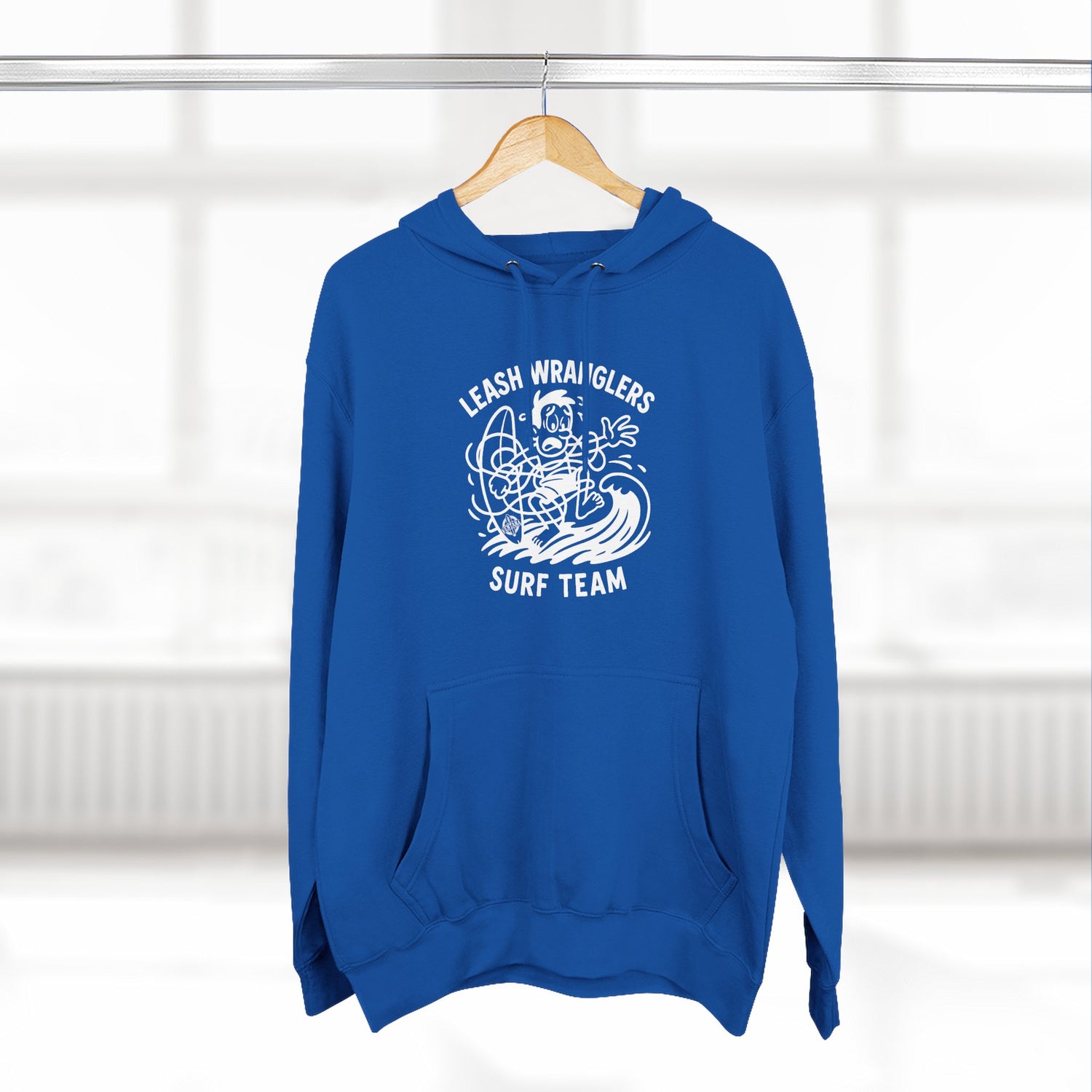 Leash Wranglers Surf Team Unisex - Pull-Over Cotton Blend Fleece Hoodie