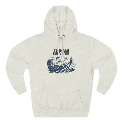 Tsunami Survivor Unisex - Pull-Over Cotton Blend Fleece Hoodie