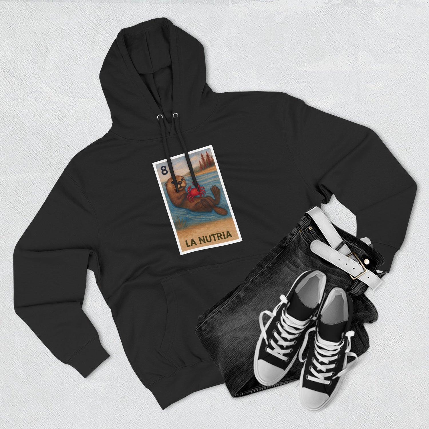 Sea Otter Lotería Fleece Hoodie