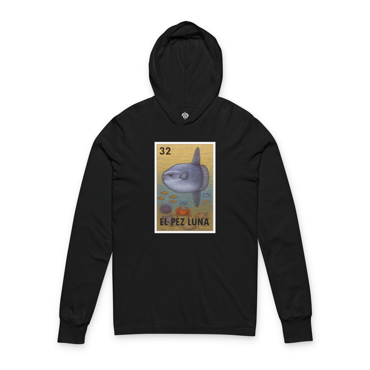 Sunfish Lotería cotton hooded long sleeve t-shirt image 4