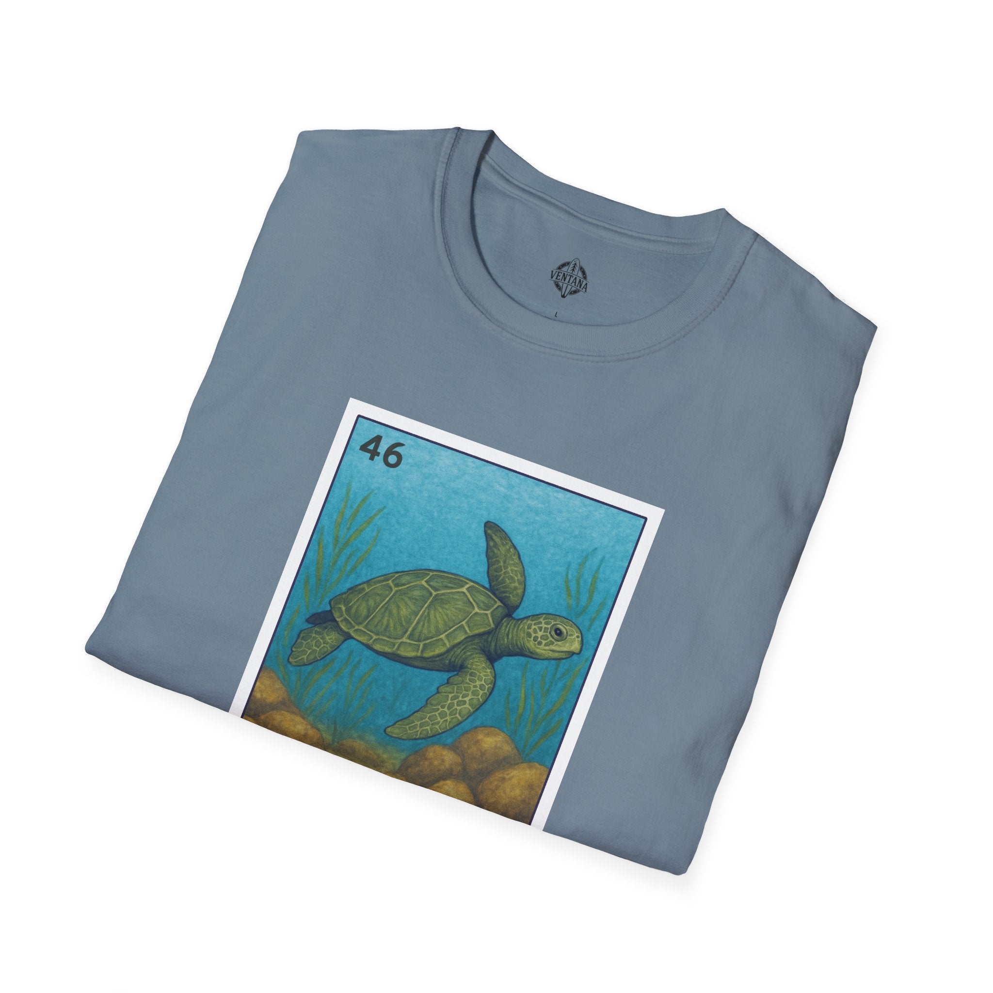Turtle Lotería Unisex - Soft Style U.S. Cotton T-Shirt (La Tortuga)