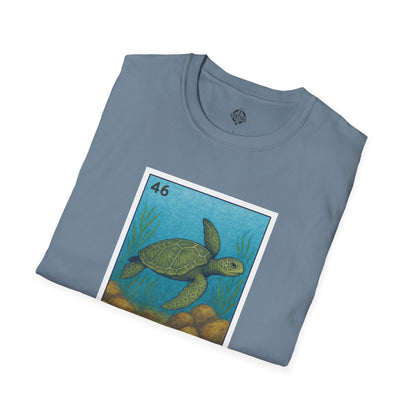 Turtle Lotería Unisex - Soft Style U.S. Cotton T-Shirt (La Tortuga)