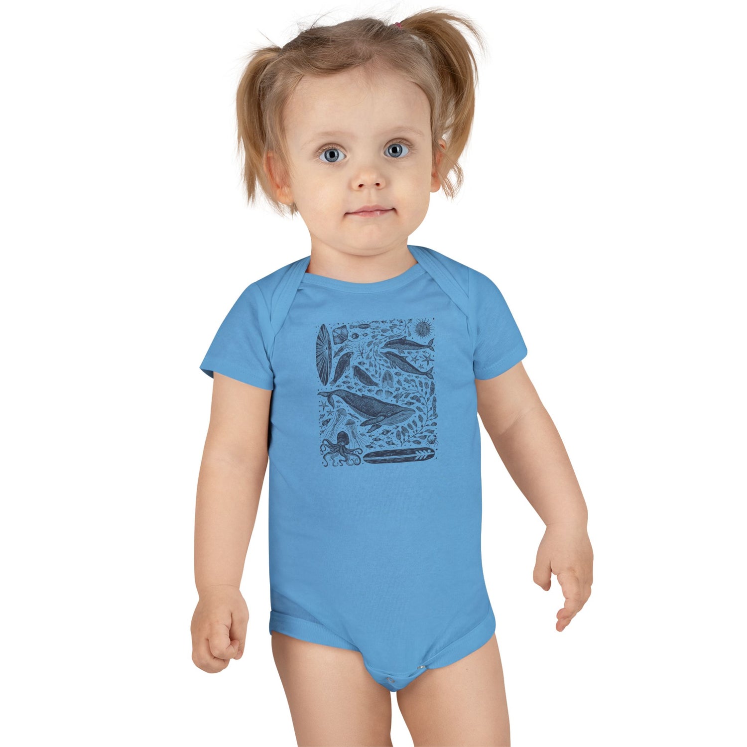 Ventana Marine Life by Lili Arnold baby cotton onesie image 13